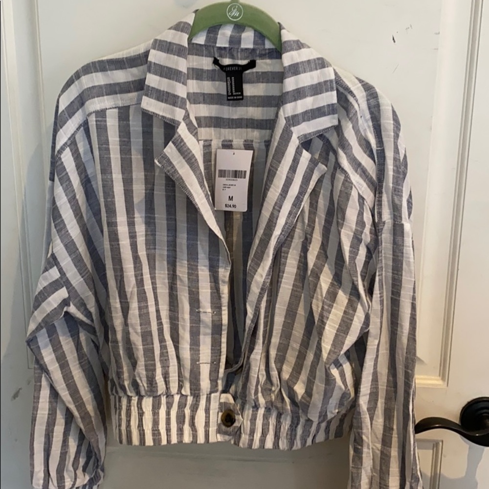 Striped Button Up Top